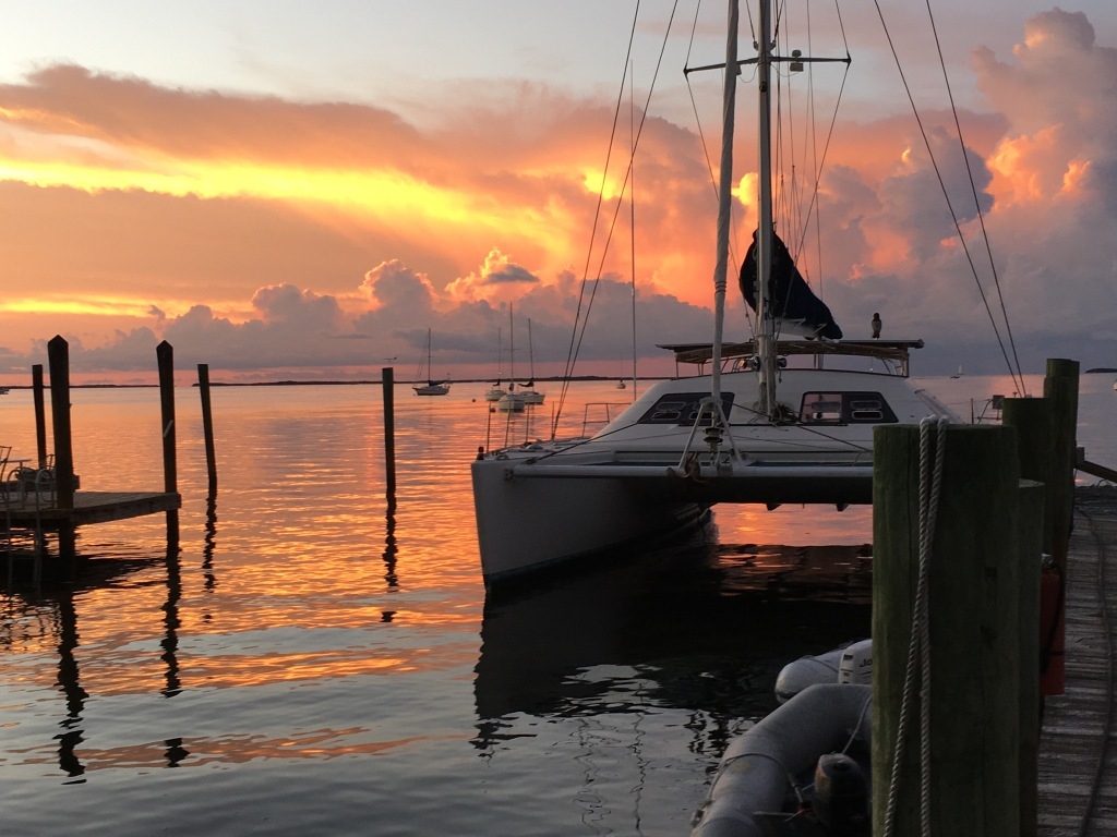 Catamaran at the Docks in Key Lime Sailing Club Key Largo Florida - Andrea Mignano