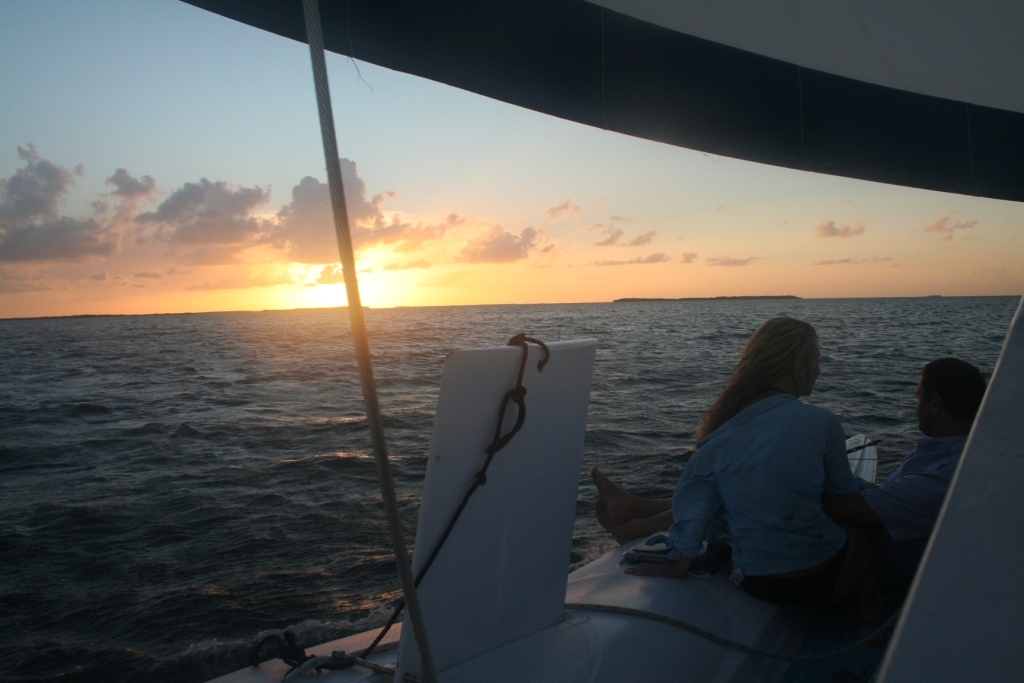 Couple Enjoying a Sunset Sail in the  Florida Keys - from Greg and Petra Smith