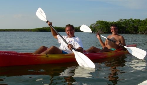 Friends Kayaking in the Florida Keys