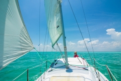 Carina Poulin Sailing Away in Florida Bay in Key Largo Florida