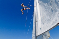 From Amy Broman - Jumping off the Mast on a Flawless Day in Key Largo Florida