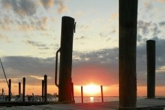 Beautiful Sunset by the Dock of Key Lime Sailing Club and Cottages in Key Largo - from Steve and Anita Hartfield