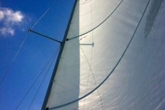 Blue Skies by the Sail by Paula Hooker