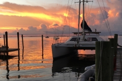 Catamaran at the Docks in Key Lime Sailing Club Key Largo Florida - Andrea Mignano