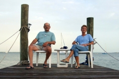 Couple Relaxing on the Docks of Key Largo Cottages - from Connie Lonergan