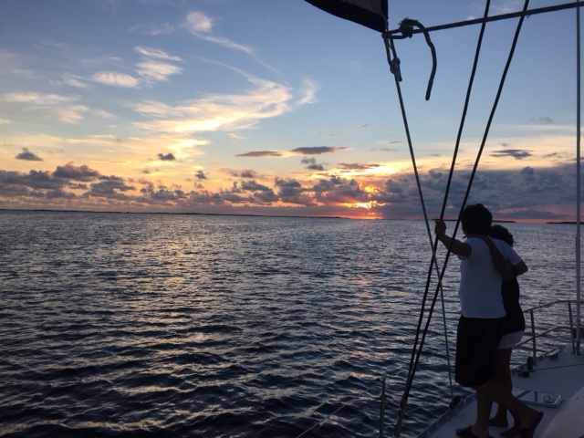 From David Barbour - Paul's son enjoying the sunset cruise with his mother in key largo florida