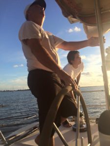 Johnny and Paul sailing in the Keys