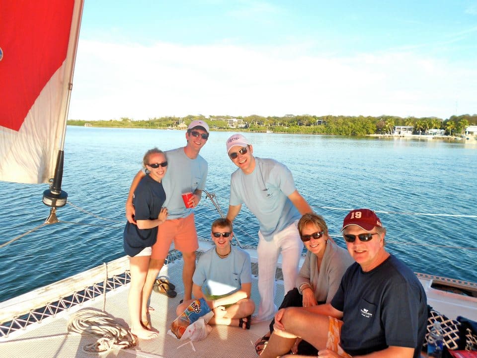 family enjoying a cruise in key largo